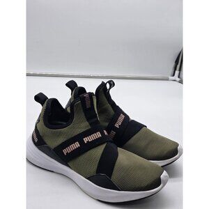 PUMA Shoes Women 7.5 Green radiate  SoftFoam+ Slip On Walking Sneakers 376093-02